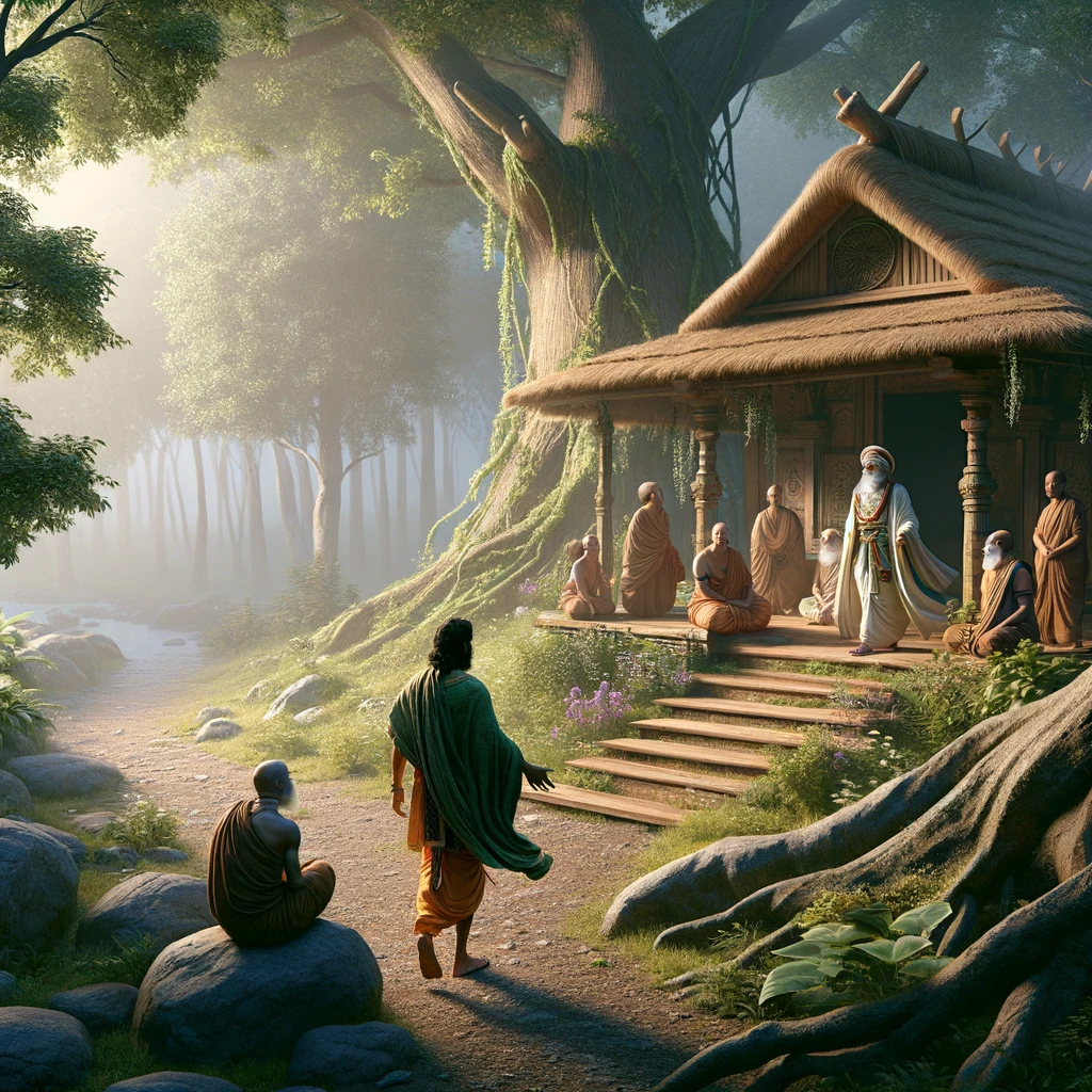 Rama Visits the Hermitage of the Saptajanas